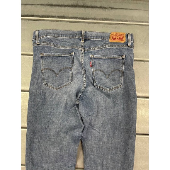 Levis 314 Shaping Straight Jeans Womens 31x32 Blue Medium Wash Denim - Picture 14 of 16